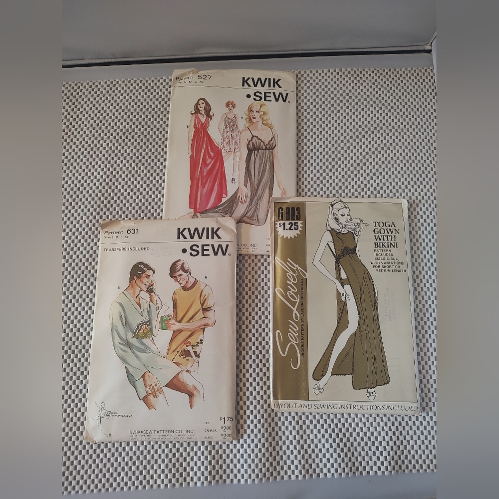 Vintage Sewing Patters Bundle 3pcs NWT